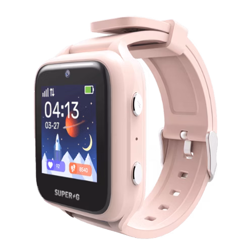 Super G Active Pro bērnu drošības pulkstenis | Izpakota ierīce Rozā 2 img.