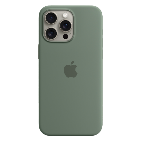 Apple iPhone 15 Pro Max чехол (Silicone Case with MagSafe) Зелёный 1 img.