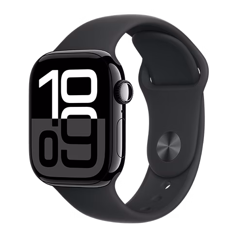 Apple Watch Series 10 Alumnium Case 42 Melns Sport Band S/M 1 img.