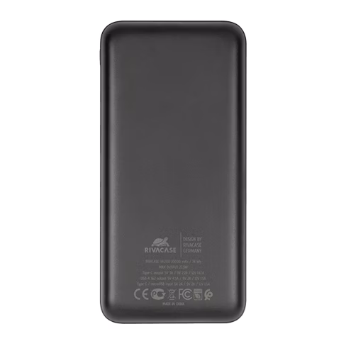 Rivacase VA2102 (20000 mAh) Power Bank | QC/PD 22.5W Melns 4 img.