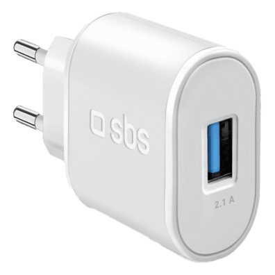 Travel Fast Charger 10W USB 2.1A By SBS White | Bite