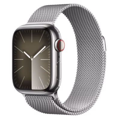 Apple Watch Series 9 GPS + Cellular 41mm Stainless Steel Case with Milanese Loop | Bite