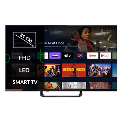 Sharp | 32FH8E | 32" (81cm) | Smart TV | Android 11 | FHD | Black | Bite