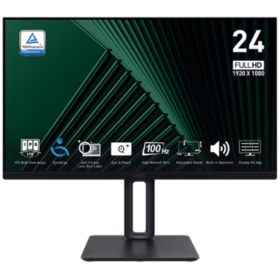 LCD Monitor|MSI|PRO MP245PG|23.8''|Business|Panel IPS|1920x1080|16:9|100Hz|Matte|1 ms|Swivel|Pivot|Height adjustable|Tilt|Colour Black|PROMP245PG | Bite